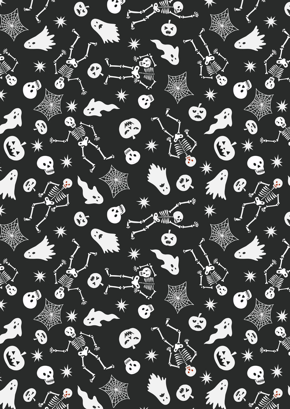 Witchy Woods Spooky Friends On Black (glow in the dark)