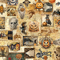Jeepers Creepers Halloween Ephemera Tan