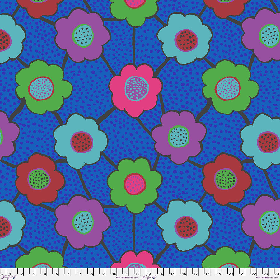 August 2025 - Floral Connections - Blue - Kaffe Fassett