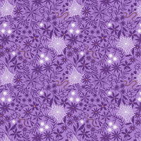 Witchy Woods Floral Cobwebs On Light Purple (glow in the dark)