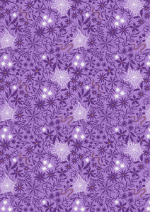 Witchy Woods Floral Cobwebs On Light Purple (glow in the dark)