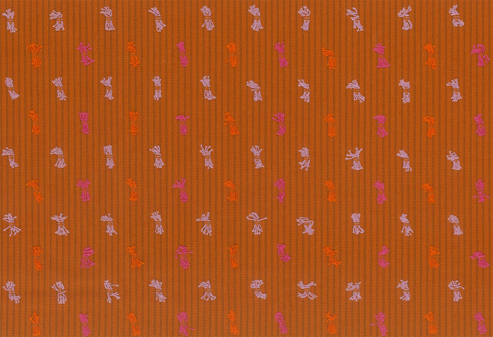 Garden Variety - Channeling - Rust - Anna Maria Textiles