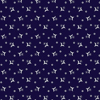 Tiny Calico Flower Navy