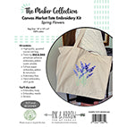 Embroidery Canvas Tote Spring Flower