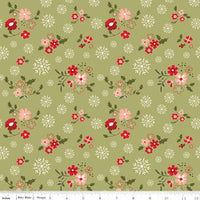 Glisten - Winter Flowers - Olive