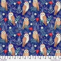 Christmas Cabin Owl Magic - Blue