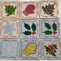 Merry & Bright Holiday Coasters Machine Embroidery w/Amy O'Donnell - October 18, 2025 10:30am - 4:00pm WILMINGTON