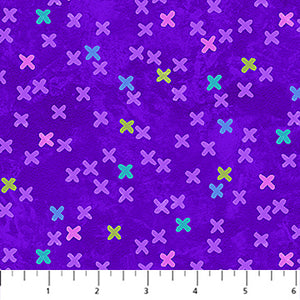 Hugs&Kisses Flannel Purple Multi