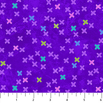 Hugs&Kisses Flannel Purple Multi