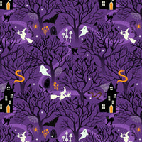 Witchy Woods On Spooky Purple (glow in the dark)