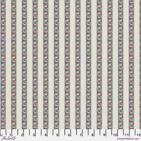 Red House Red Car Stripe River by Morris & Co