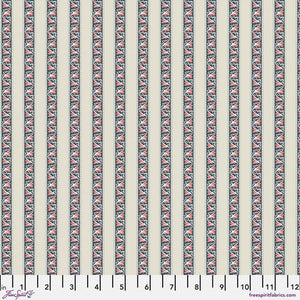 Red House Red Car Stripe River by Morris & Co