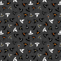 Witchy Woods Witches Hats On Dark Grey (glow in the dark)
