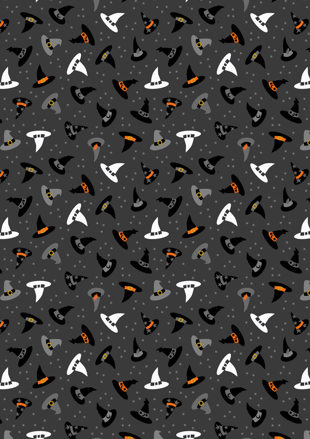 Witchy Woods Witches Hats On Dark Grey (glow in the dark)