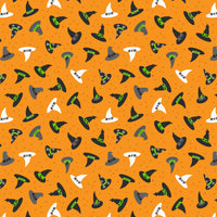 Witchy Woods Witches Hats On Halloween Orange (glow in the dark)