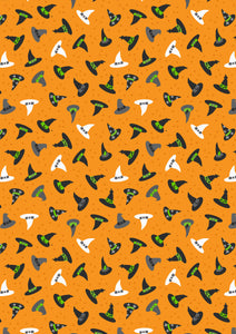 Witchy Woods Witches Hats On Halloween Orange (glow in the dark)