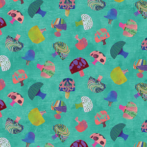 Modern Mushroom Mini Mod Mushroom Dark Turquoise
