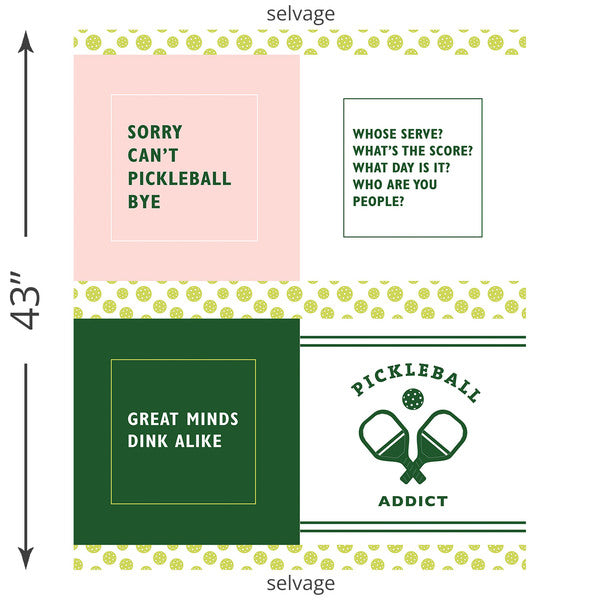 Pickleball 35.5x43 Panel