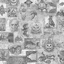 Jeepers Creepers Halloween Ephemera Gray