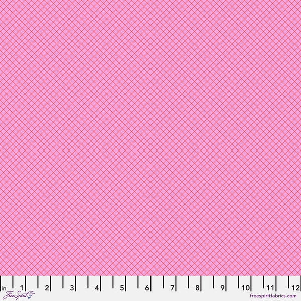 Tula Pink True Colors On the Grid - Bubblegum