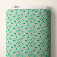 Bohemian Paradise Tiles and Stars Green Cloud 9 Organics