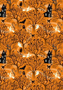 Witchy Woods On Halloween Orange (glow in the dark)