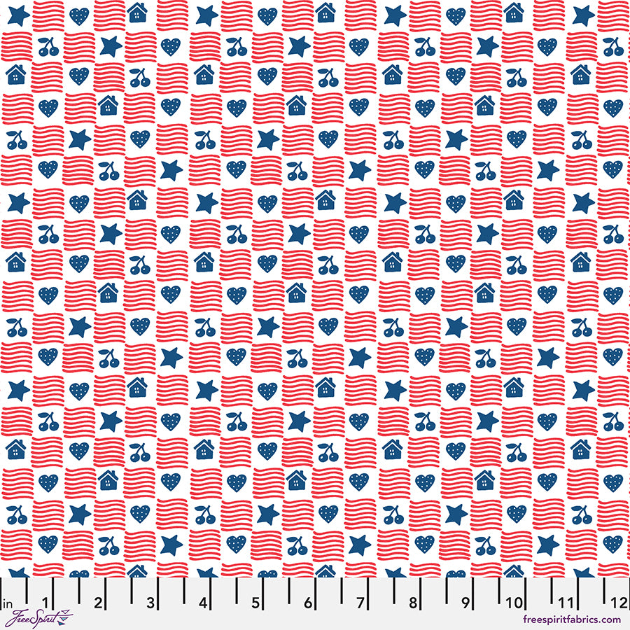 Happy Birthday, America - Simple American Home - Red - Mary Engelbreit