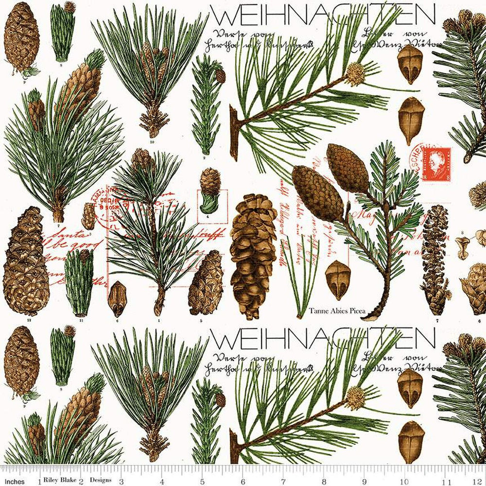 Classic Christmas - Botanical Pines - White