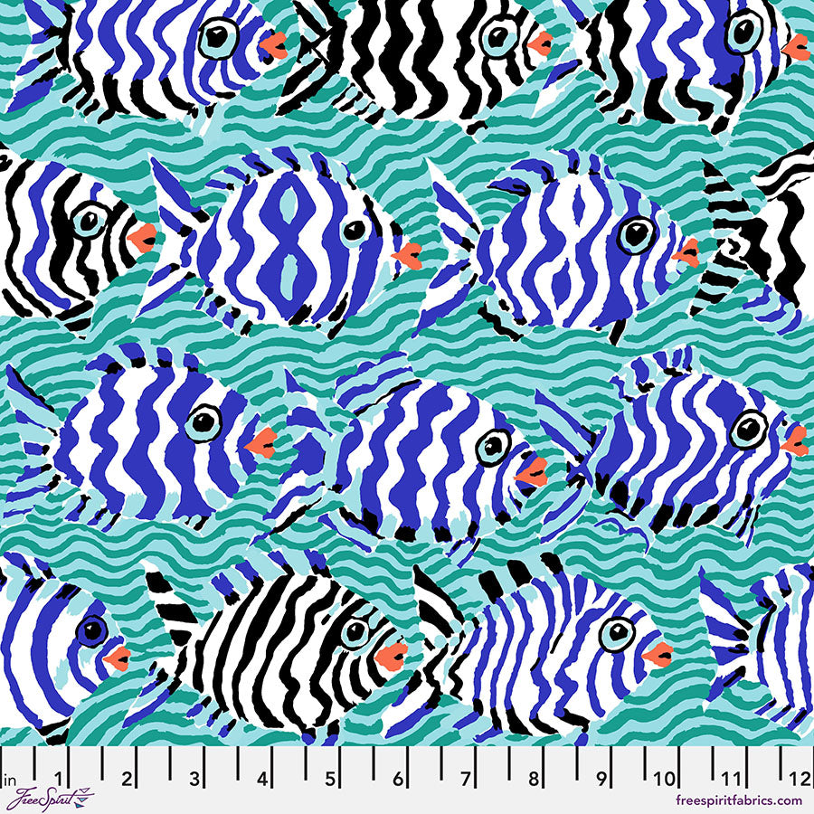 August 2025 - Minnows - Aqua - Kaffe Fassett