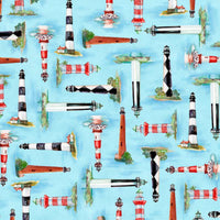 All Carolina Shop Hop 2024 - Lighthouse Allover Blue