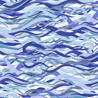 Calico Horses-Flowing Free -blue