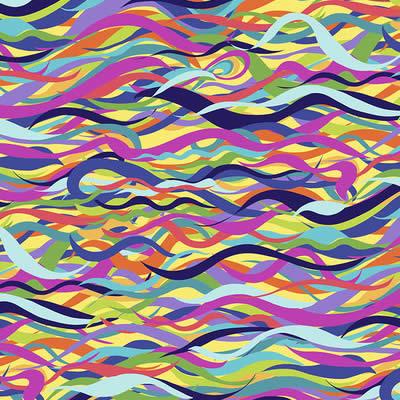 Calico Horses-Flowing Free -multi