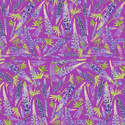 Calico Horses-Lupine Valley -Magenta