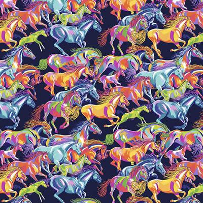 Calico Horses  Blue   Range Runner