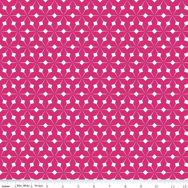 Colour Wall Geo -  Hot Pink