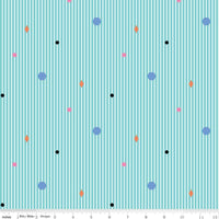 Colour Wall Stripe  - Aqua