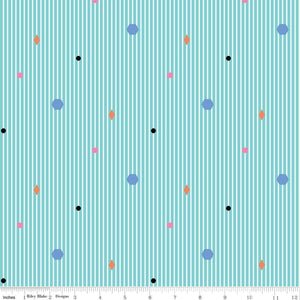 Colour Wall Stripe  - Aqua