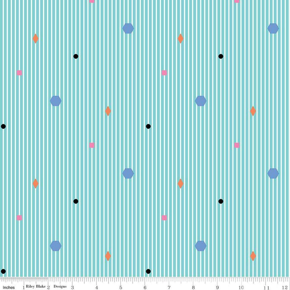 Colour Wall Stripe  - Aqua