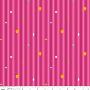 Colour Wall Stripe - Hot Pink