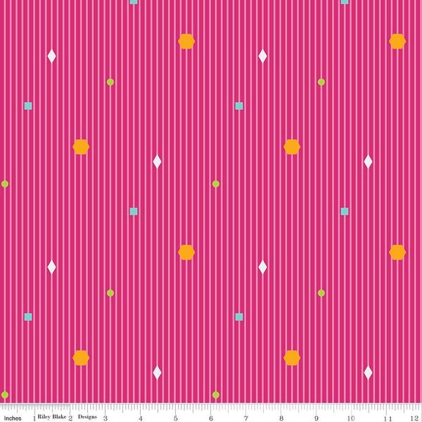 Colour Wall Stripe - Hot Pink