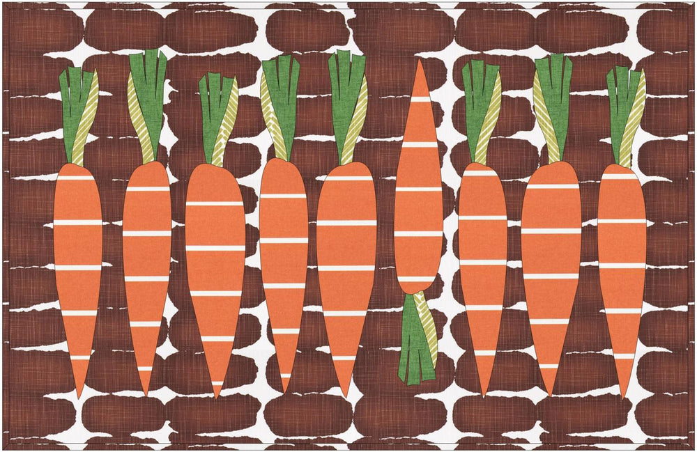 Cool Carrots Floor Canvas Rug Pattern - Digital Pattern