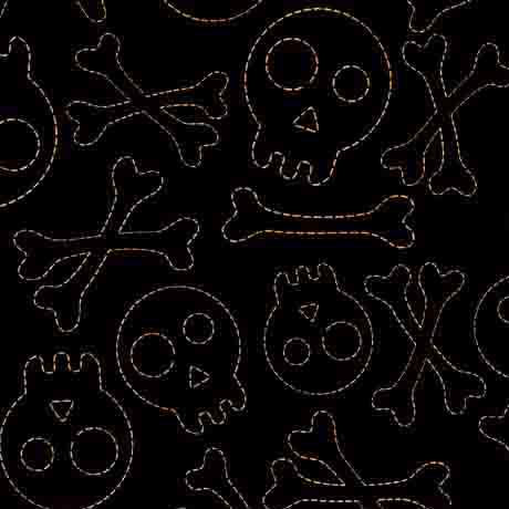 Creepin' It Real - Stitched Skulls Black