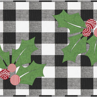 Deck the Holly Floor Canvas Rug Pattern - Digital Download
