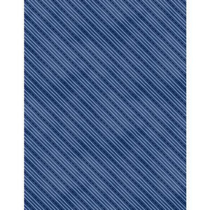 Dreaming In Blue - Dashed Stripes Dark Blue