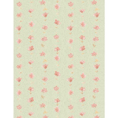 Daisy Days Floral Stripe Green