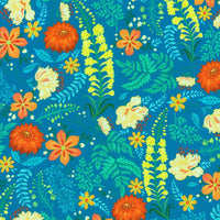 Faraway Florals Teal Blue