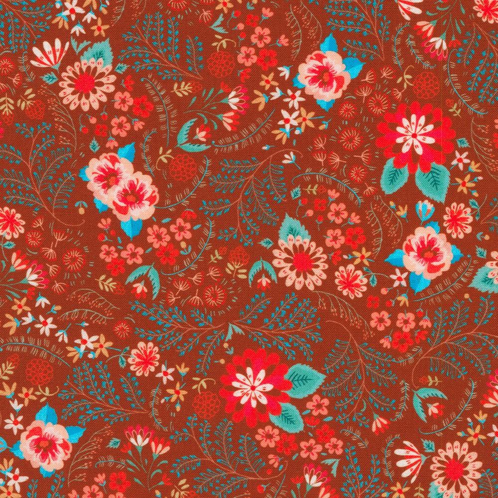 Faraway Florals Burgundy