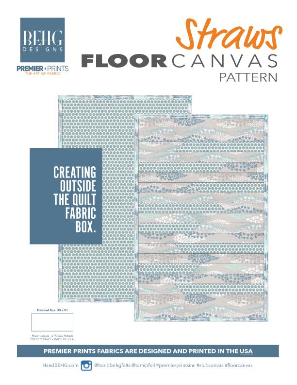 Half Drop Floor Canvas Pattern -digital download