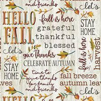 Hello Fall Words  Whitewash
