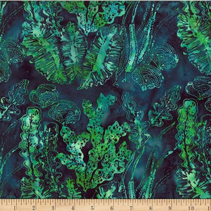 Jelly Fish Batiks Emerald - By McKenna Ryan